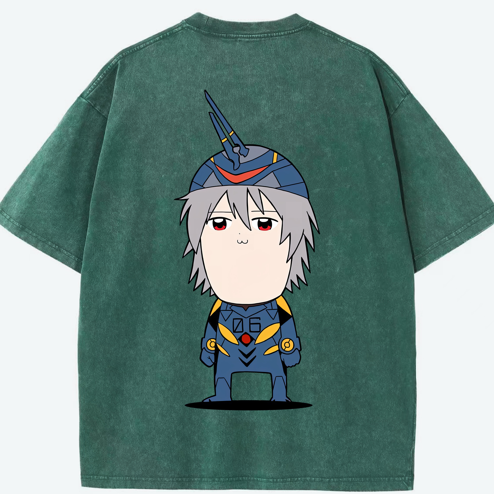 （画像用） EVA 新世紀エヴァンゲリオン 綿100% ヴィンテージ風 半袖Tシャツ（背面プリント）